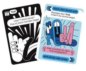 Spielkarten: Mach den Mund auf und Troll